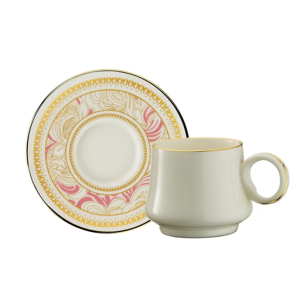 Sandro Moreno 1453 Şal Yüzük Gold 12 Parça 6 Kişilik Kahve Fincan