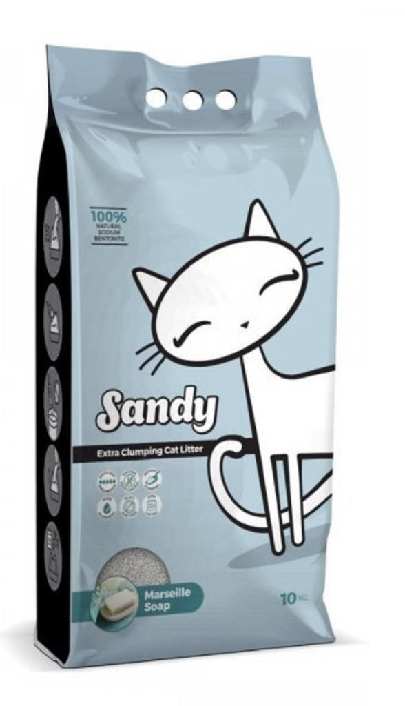 Sandy Marsilya Sabunlu Tozsuz Topaklanan Sodyum Bentonit Gri Kedi