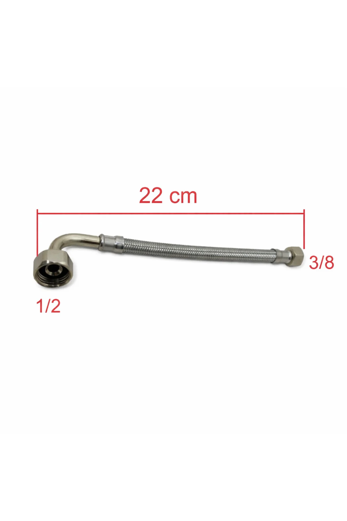 Sanica Gömme Rezervuar Uyumlu 1/2 x 3/8 Dirsekli Fleks Hortum 22 cm Sanica Gömme Rezervuar Uyumlu 1/2 x 3/8 Dirsekli Fleks Hortum 22 cm