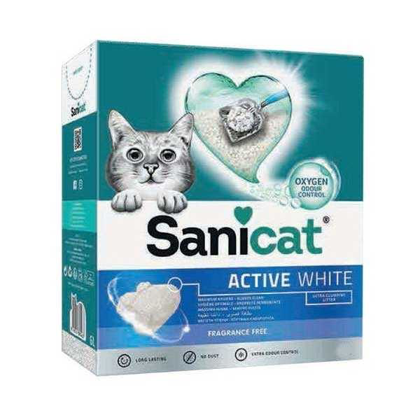 Sanicat Active White Ultra Topaklanan Kedi Kumu 6 lt Sanicat Active White Ultra Topaklanan Kedi Kumu 6 lt