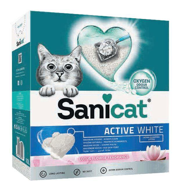 Sanicat Active White Lotus Flower Topaklanan Kedi Kumu 6 lt