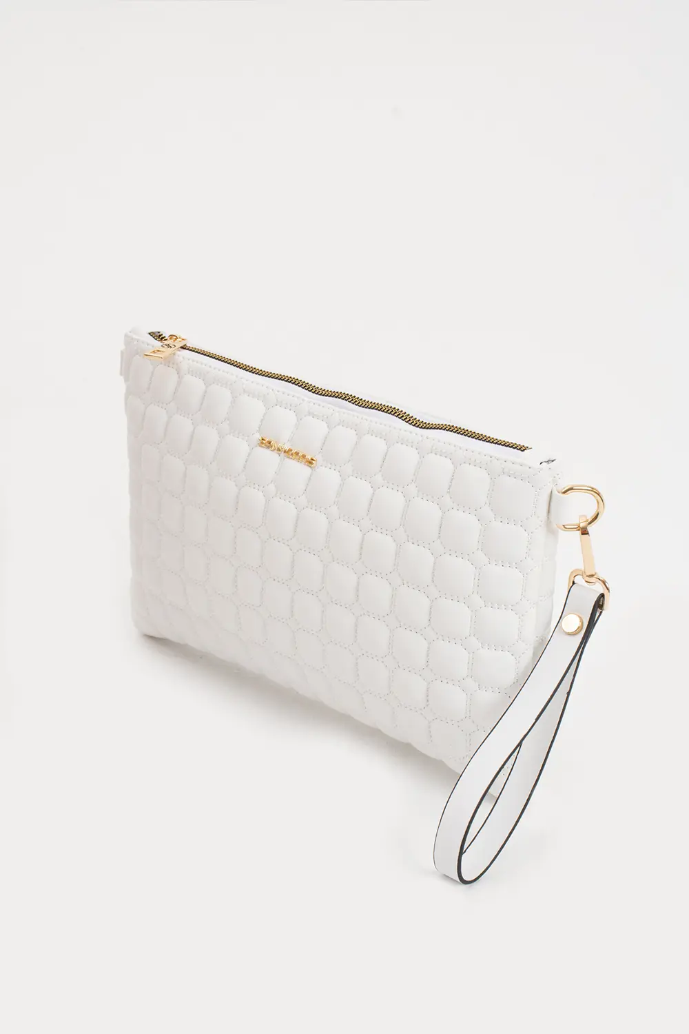 Sanmorris Kadın Suni Deri Beyaz Renkli Ayarlanabilir Çapraz Ve El