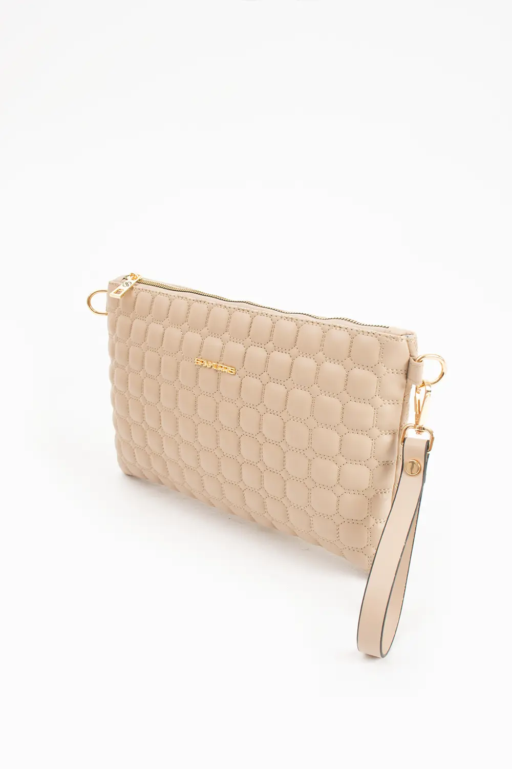 Sanmorris Kadın Suni Deri Kum Renkli Ayarlanabilir Çapraz Ve El A