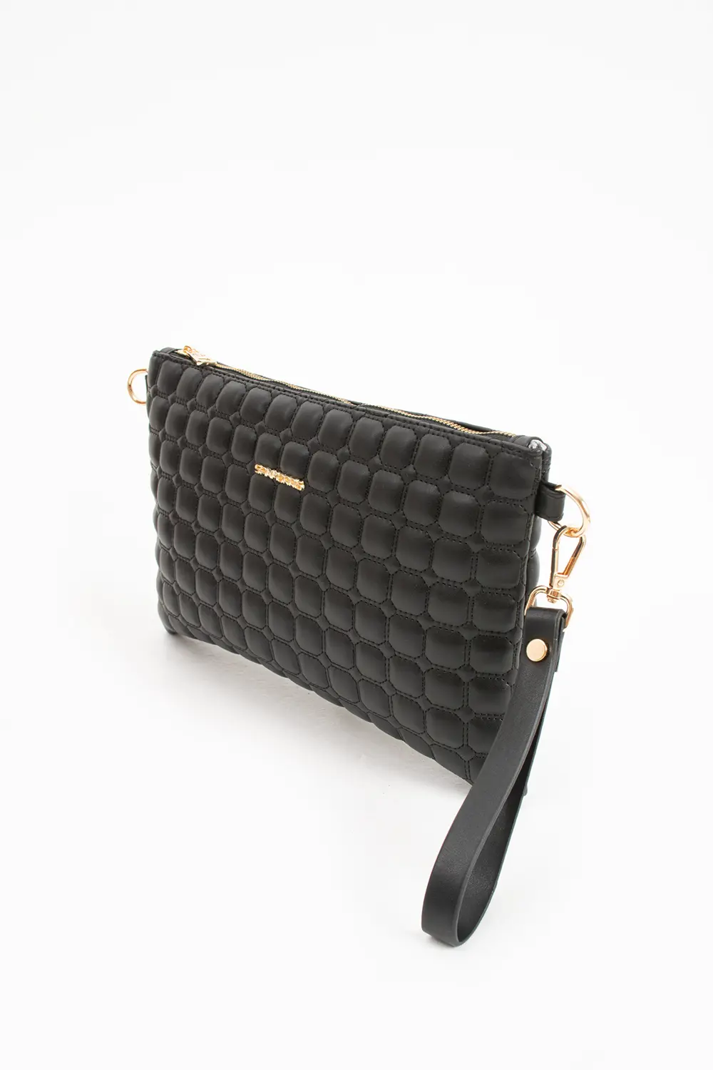 Sanmorris Kadın Suni Deri Siyah Mat Ayarlanabilir Çapraz Ve El As