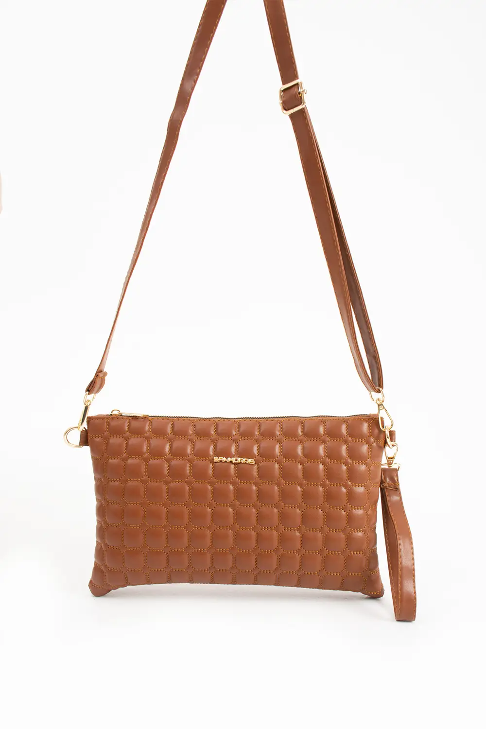 Sanmorris Kadın Suni Deri Taba Renkli Ayarlanabilir Çapraz Ve El 