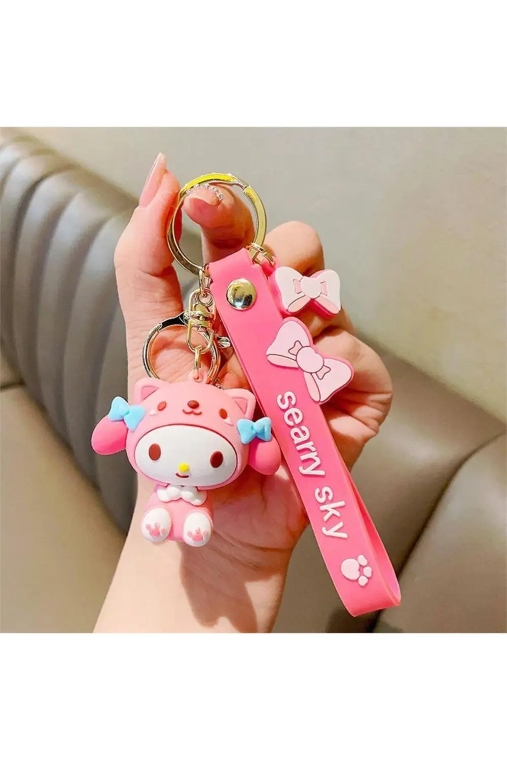 Sanrio - Kuromi My Melody Silikon Anahtarlık