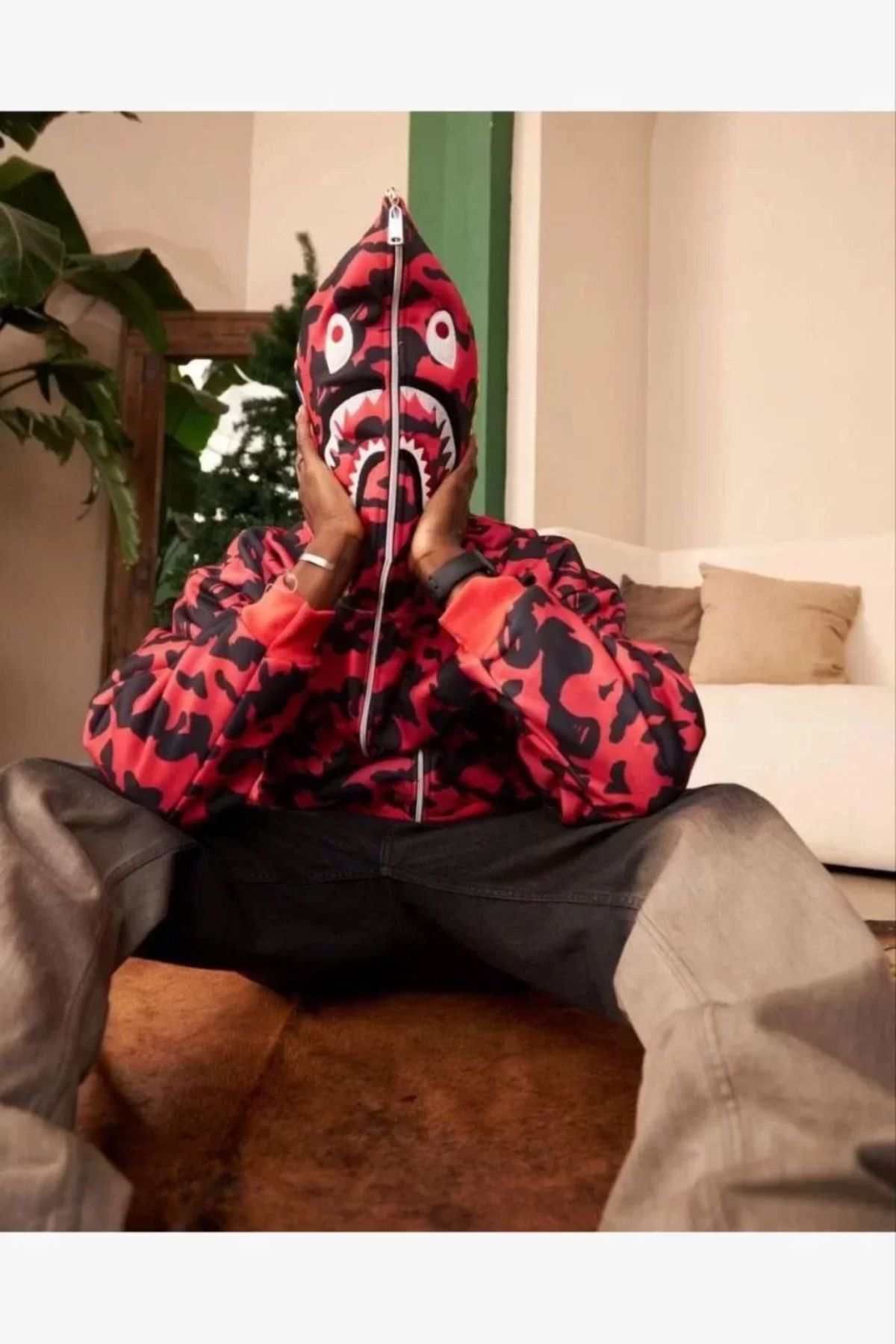 Tommy Hilfiger Şan's Boutique İki İplik Zip Fermuarli Nakişli Kapşonlu Hirka - K