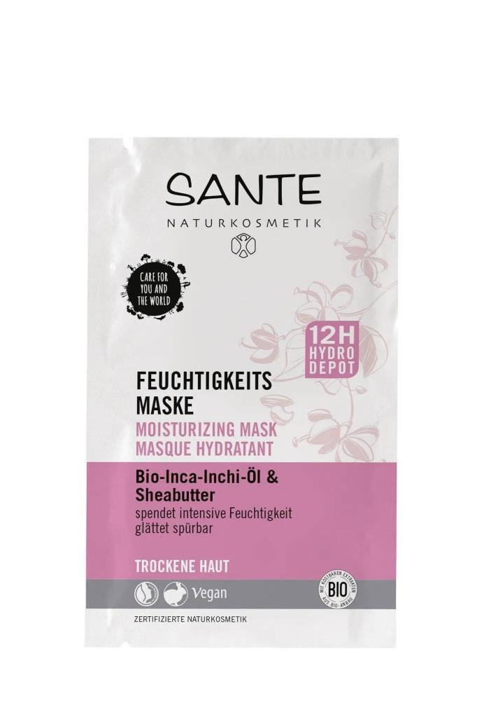 Sante Organik Nemlendirici Maske Pembe 2X4ml İnca İnchi Yağı Ve S Sante Organik Nemlendirici Maske Pembe 2X4ml İnca İnchi Yağı Ve S