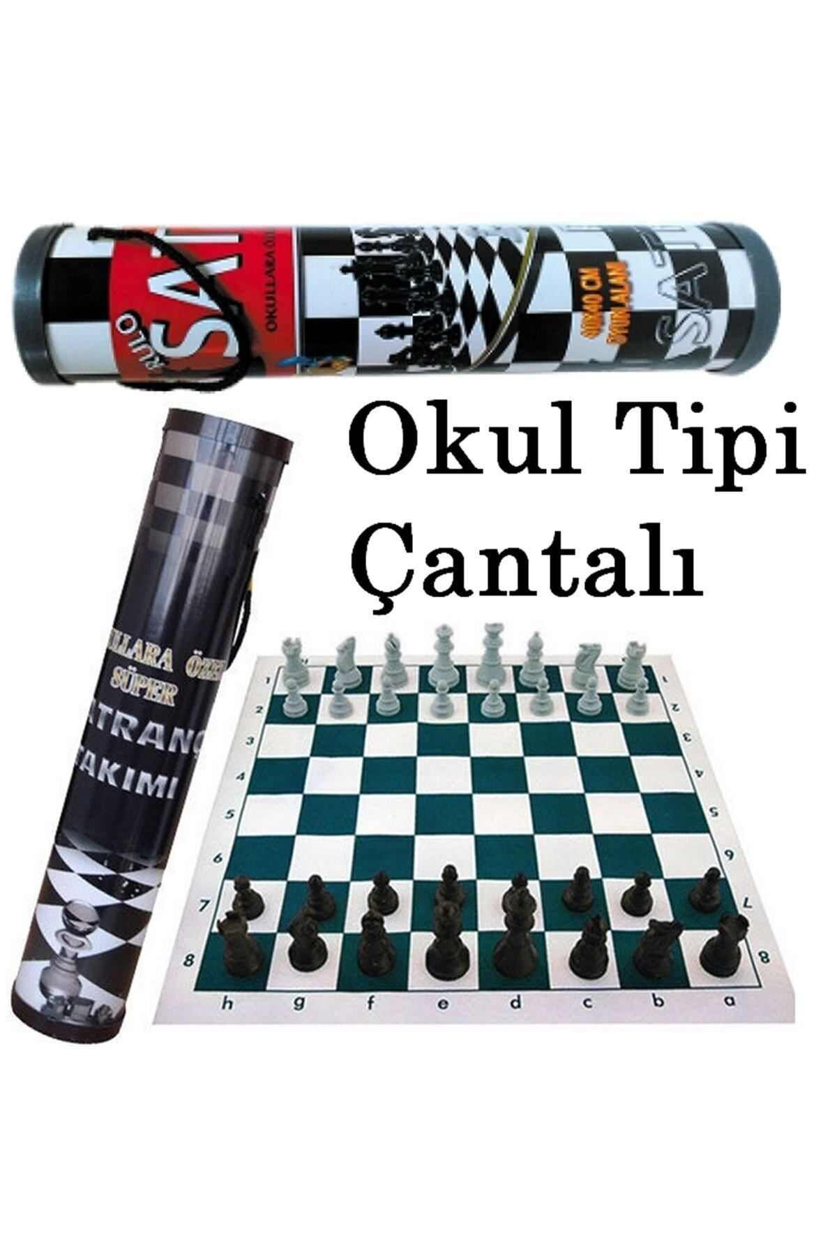 Santranç Takımı Seti Rulo Çantalı Okul Tipi