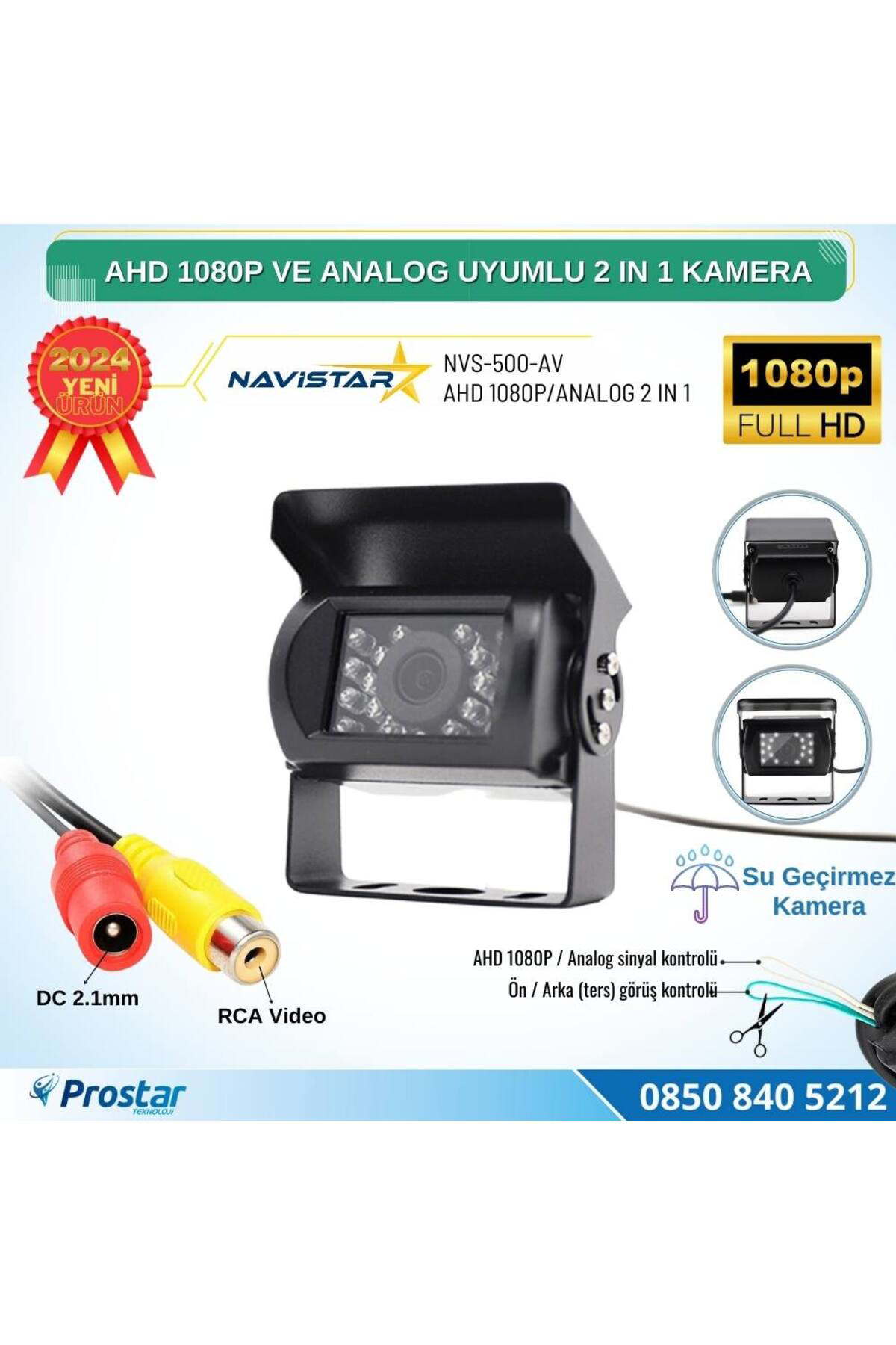 Navistar Şapkalı Ahd 1080P Ve Analog Pal Çevirilebilir Gece Görüşlü Av Gir