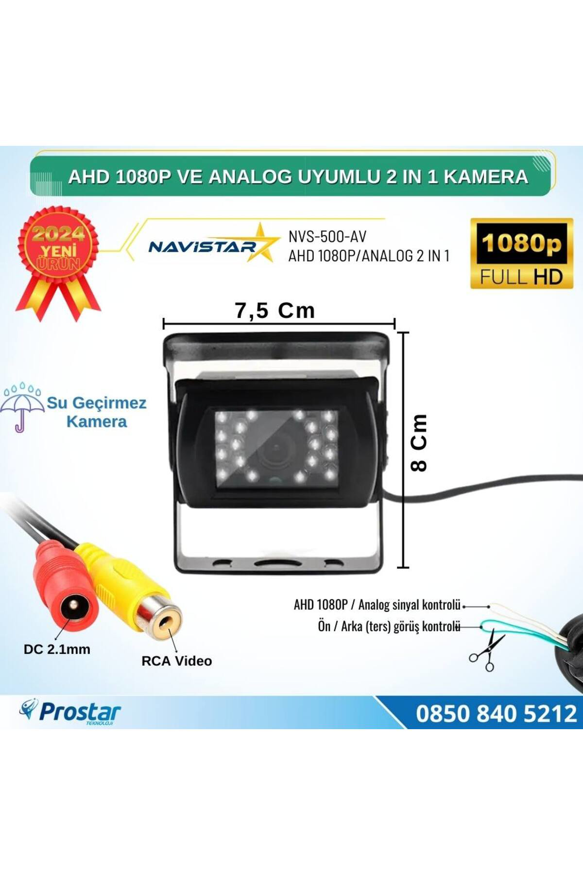 Navistar Şapkalı Ahd 1080P Ve Analog Pal Çevirilebilir Gece Görüşlü Av Gir