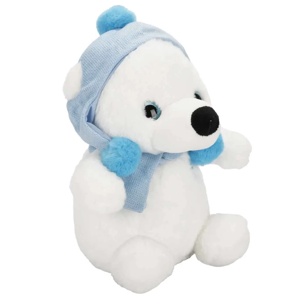 Şapkalı ve Atkılı Peluş Kutup Ayısı 30 cm S00004773 Şapkalı ve Atkılı Peluş Kutup Ayısı 30 cm S00004773