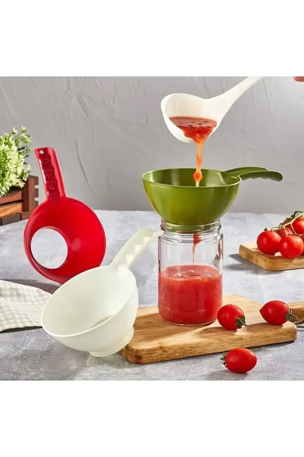 Saplı Kavanoz ve Konserve Hunisi Servis Hunisi Saplı Çok Amaçlı H