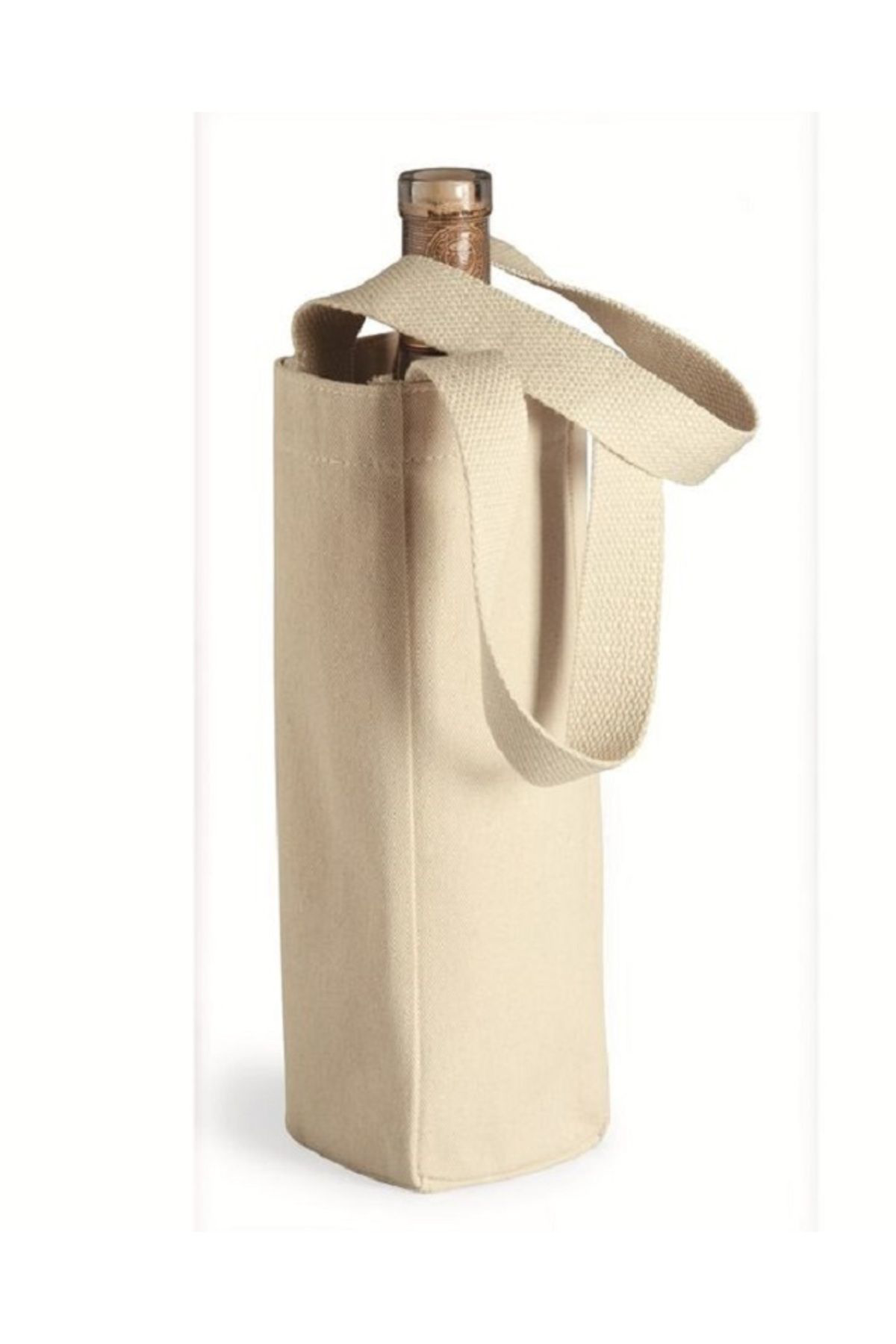 Worldofwood Sapli Kumaş Şarap Şişe Kilifi 14X34 Cm