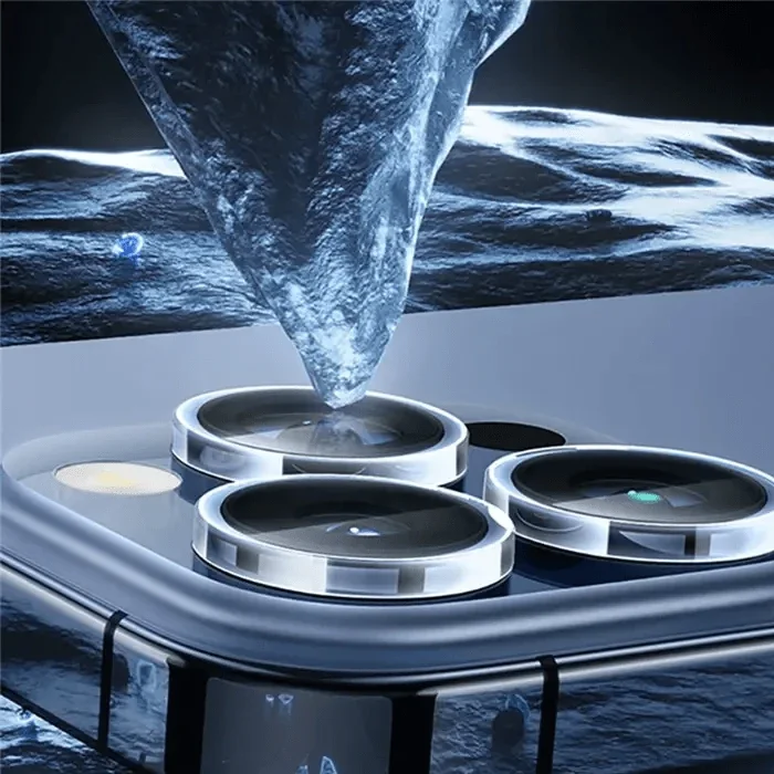 Sapphire Kamera Lens Koruyucu iPhone 15 Pro/Pro Max – Çizilmeye karşı HD cam kalkan