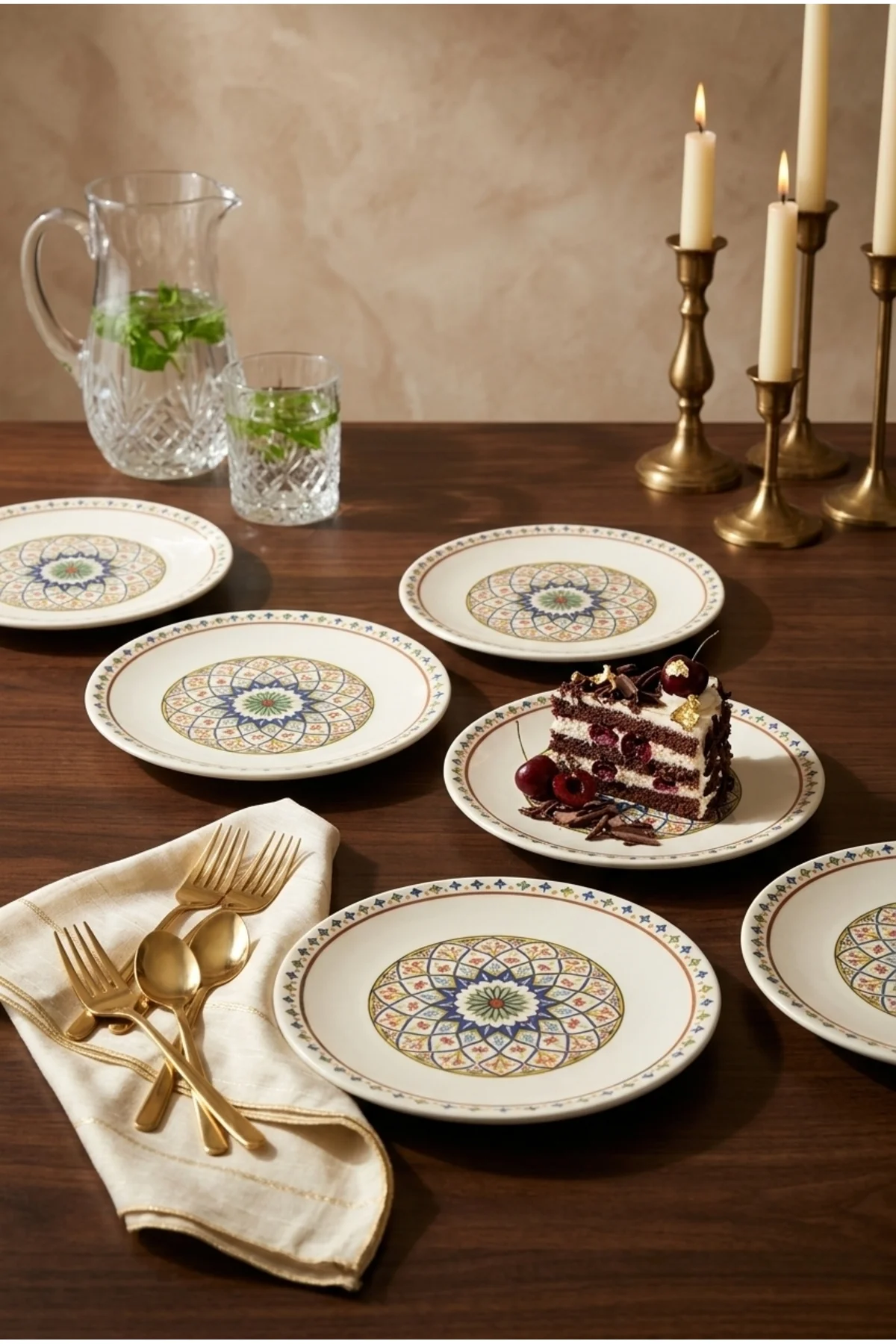 Sapphire Royal Professional 6'lı Pasta Tabağı Seti (20 cm)