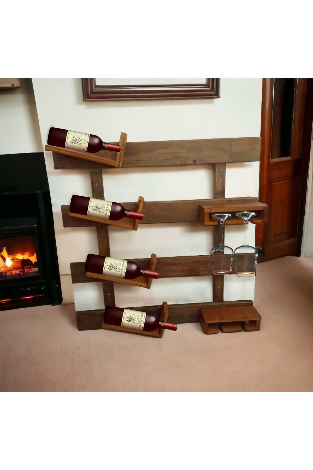 Worldofwood Şaraplık Ahşap Şaraplık Dekoratif