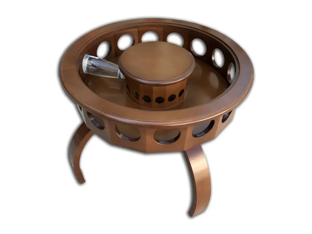 Şaraplık içecek saklama 13893 Kayın Masif Ağaç Natüre Ceviz Dekor