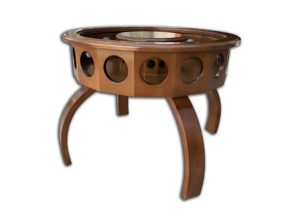 Şaraplık içecek saklama 13893 Kayın Masif Ağaç Natüre Ceviz Dekor