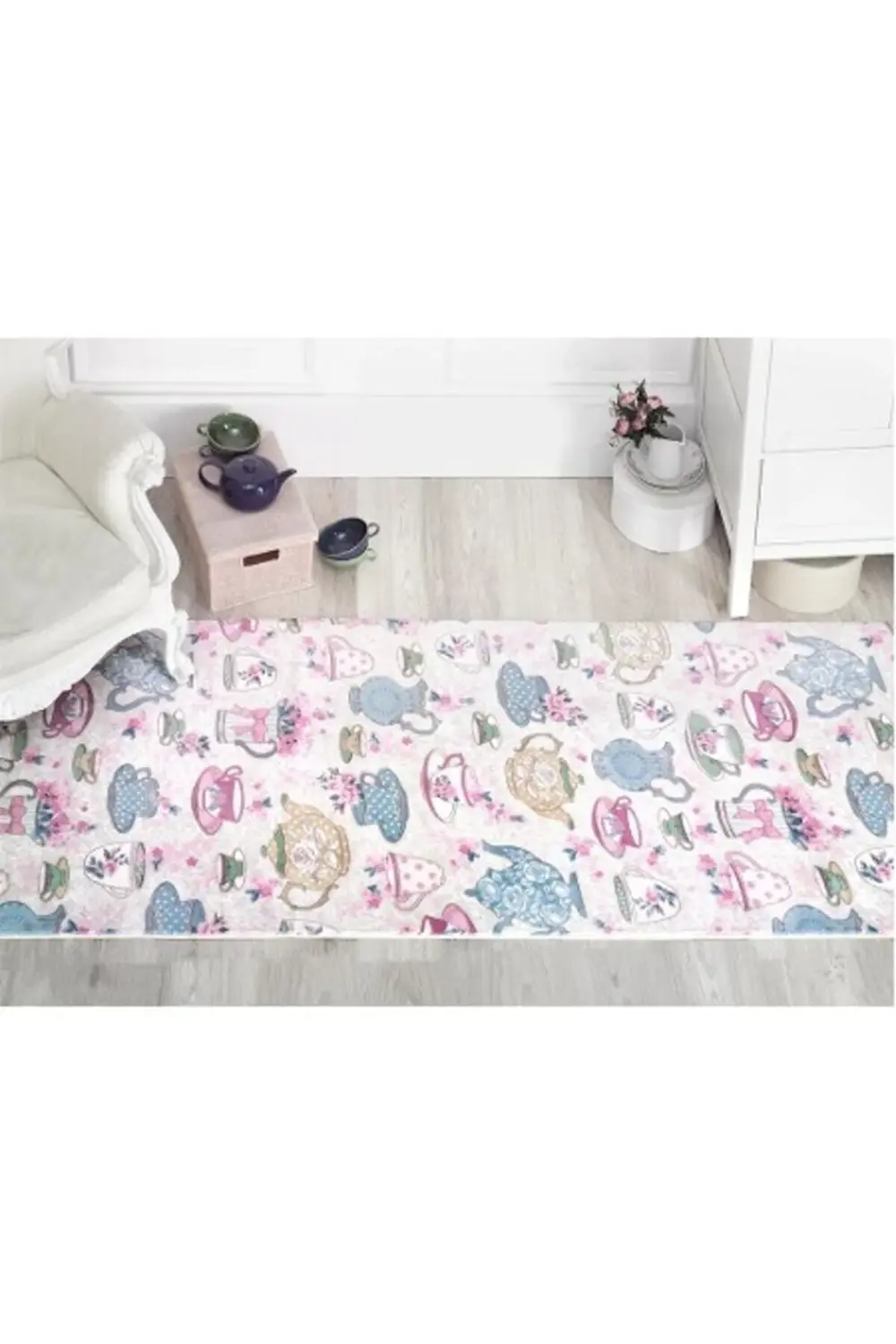 Sarar Halı Pudra Kaymaz Taban Yıkanabilir Kesme Yolluk Salon Kori