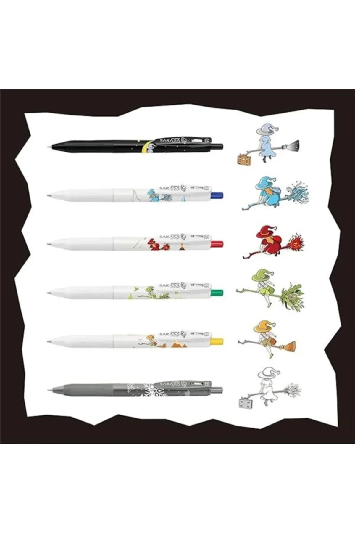 SARASA CLIP 0.5MM JEL KALEM WITCH SERISI 5LI SET