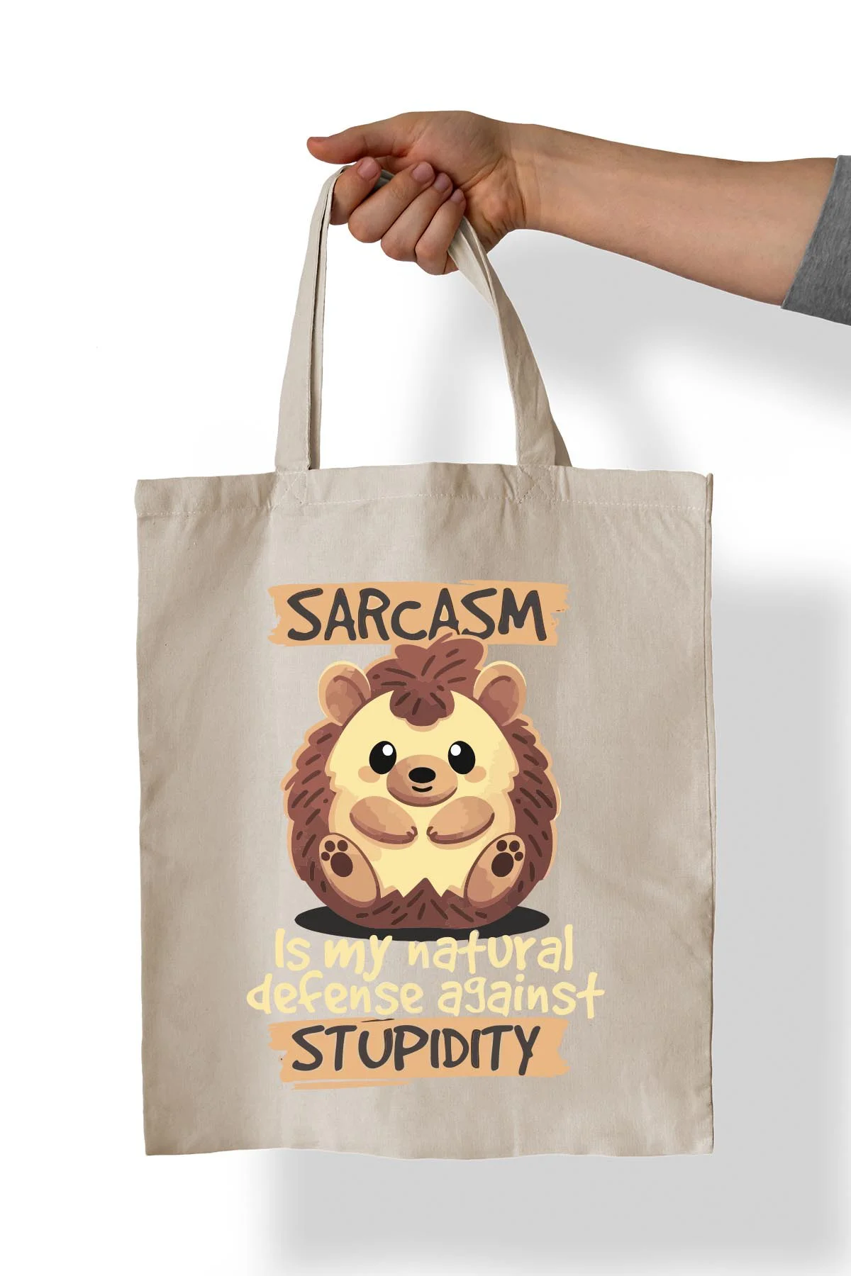 Sarcasm Baskılı %100 Pamuk 35x38 cm Bez Çanta