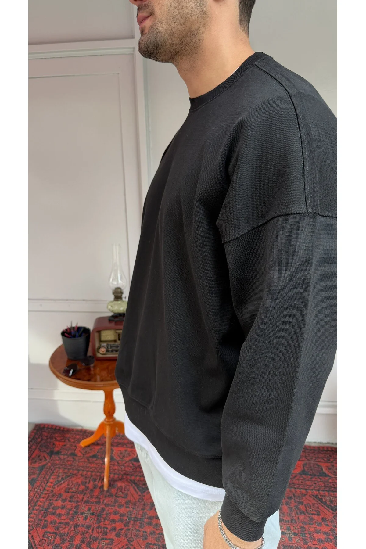 Şardonsuz Oversize Basic Sweat