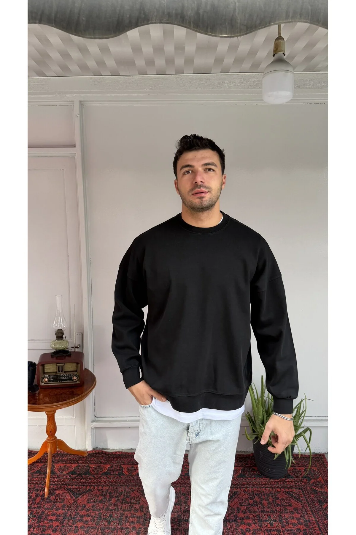 Şardonsuz Oversize Basic Sweat