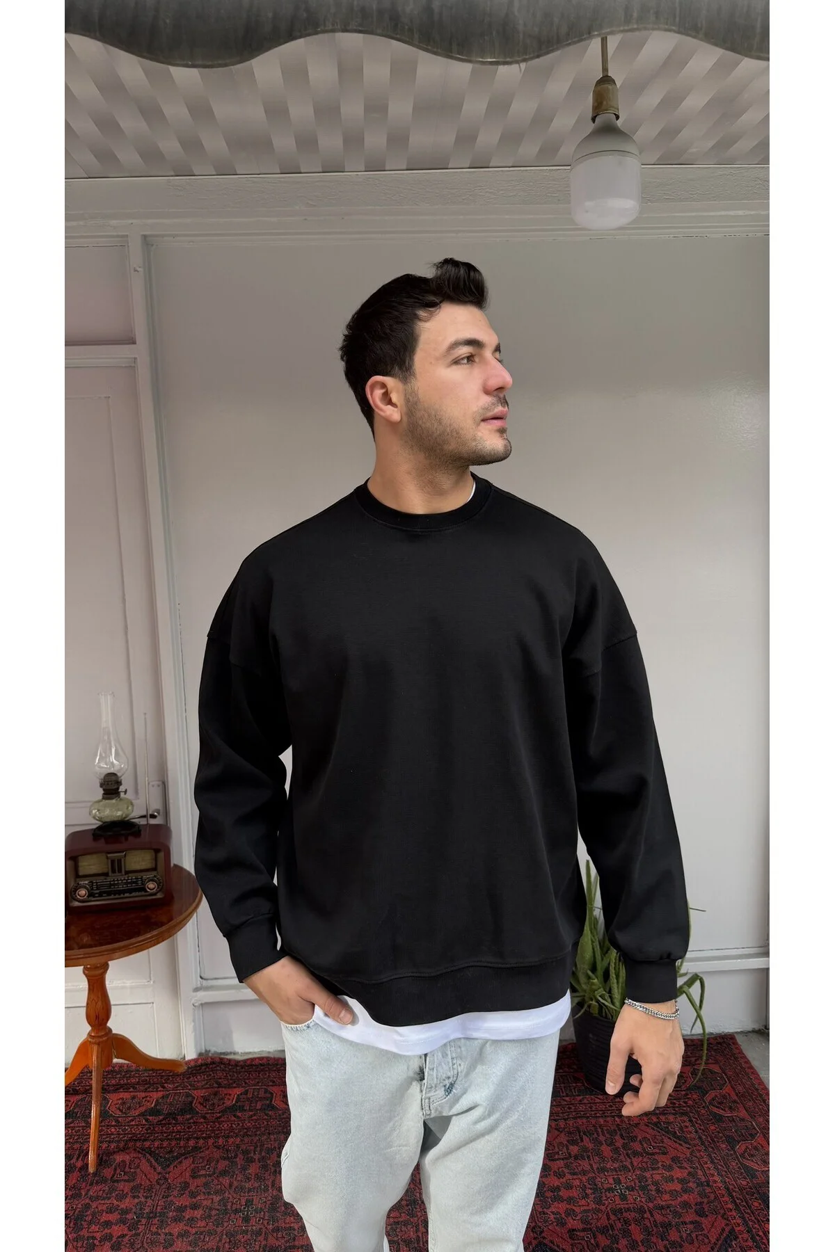 Şardonsuz Oversize Basic Sweat