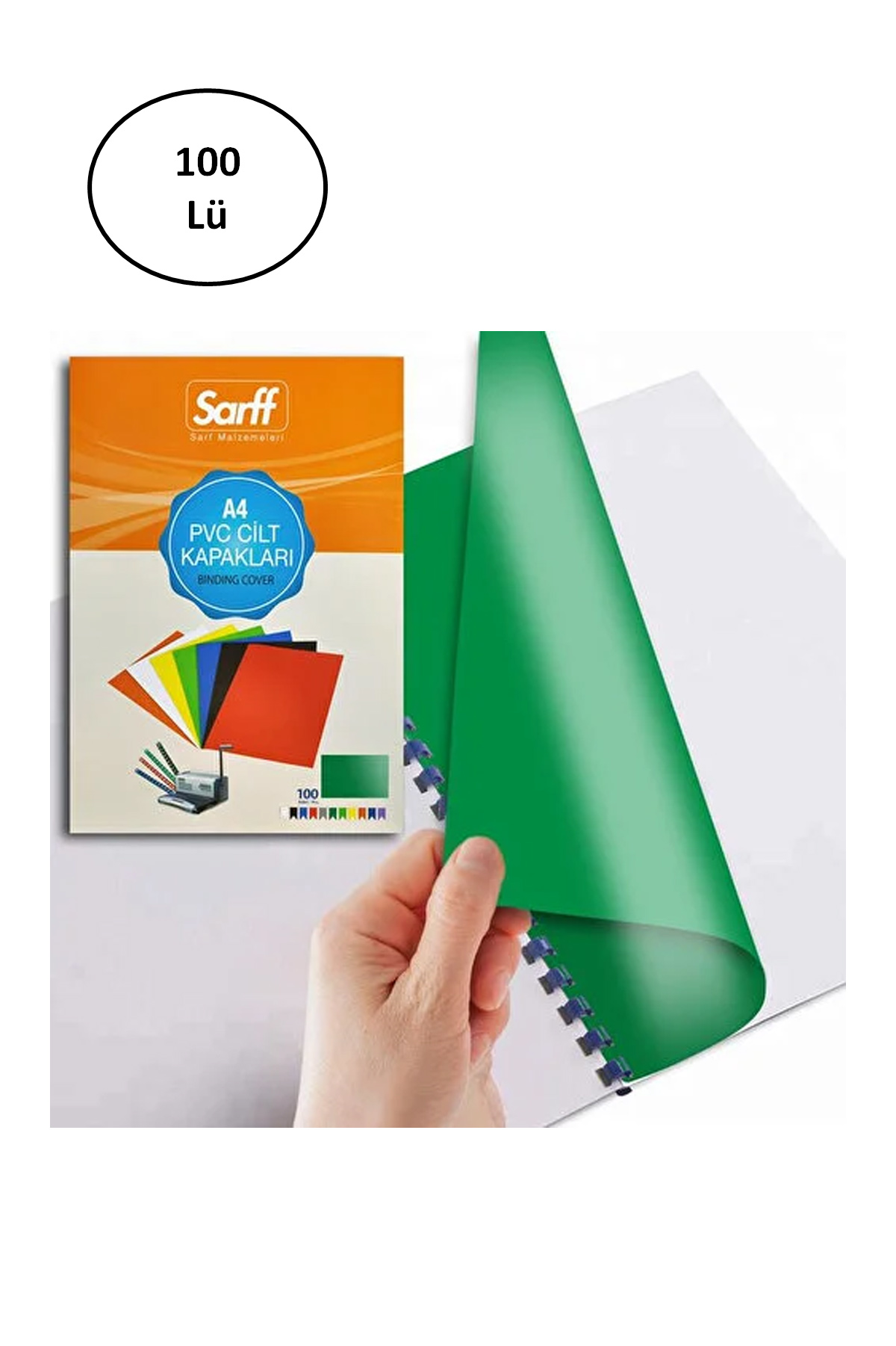 Sarf A4 Pvc Cilt Kapağı Opak Fıstık Yeşili 100'lü Paket Sarf A4 Pvc Cilt Kapağı Opak Fıstık Yeşili 100'lü Paket