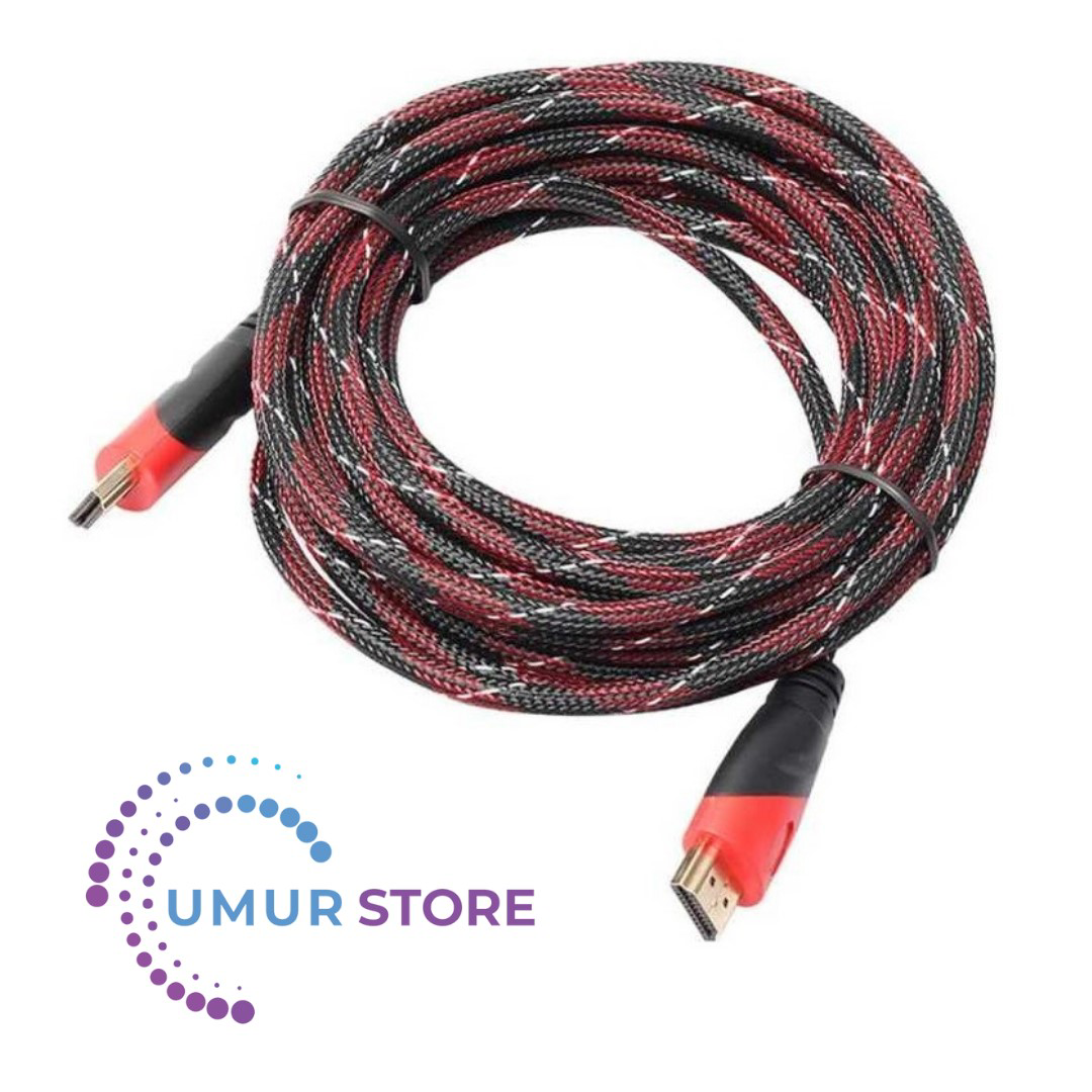 Sargılı HDMI Kablo Full Hd 2160P Destekli 5 Metre Sargılı HDMI Kablo Full Hd 2160P Destekli 5 Metre