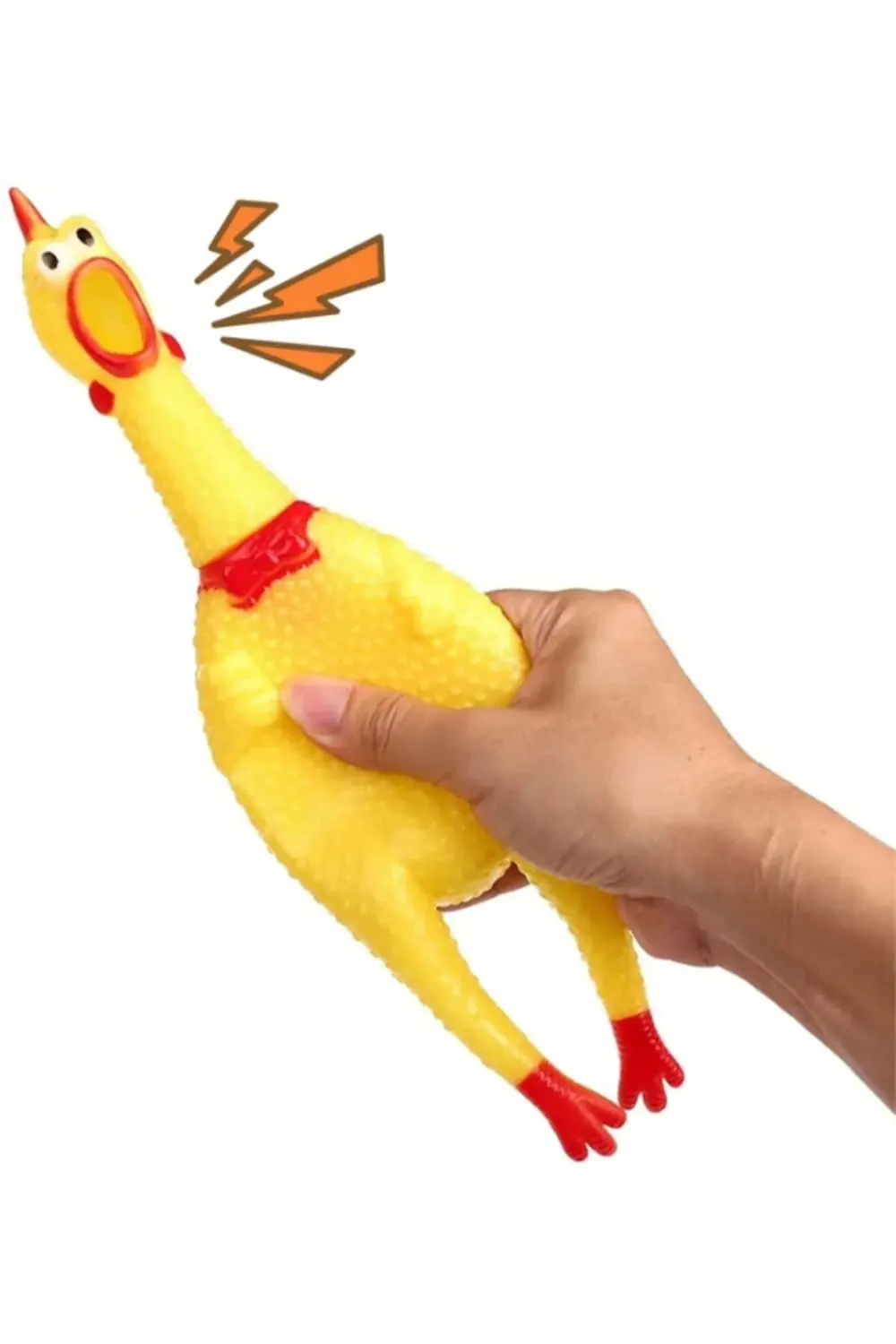 Sarı 30 CM Evcil Köpek Oyuncakları Çığlık Atan Tavuk