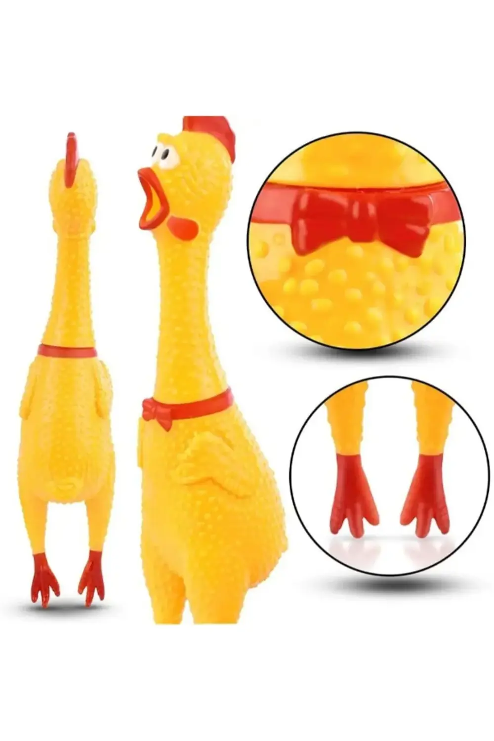 Sarı 30 CM Evcil Köpek Oyuncakları Çığlık Atan Tavuk