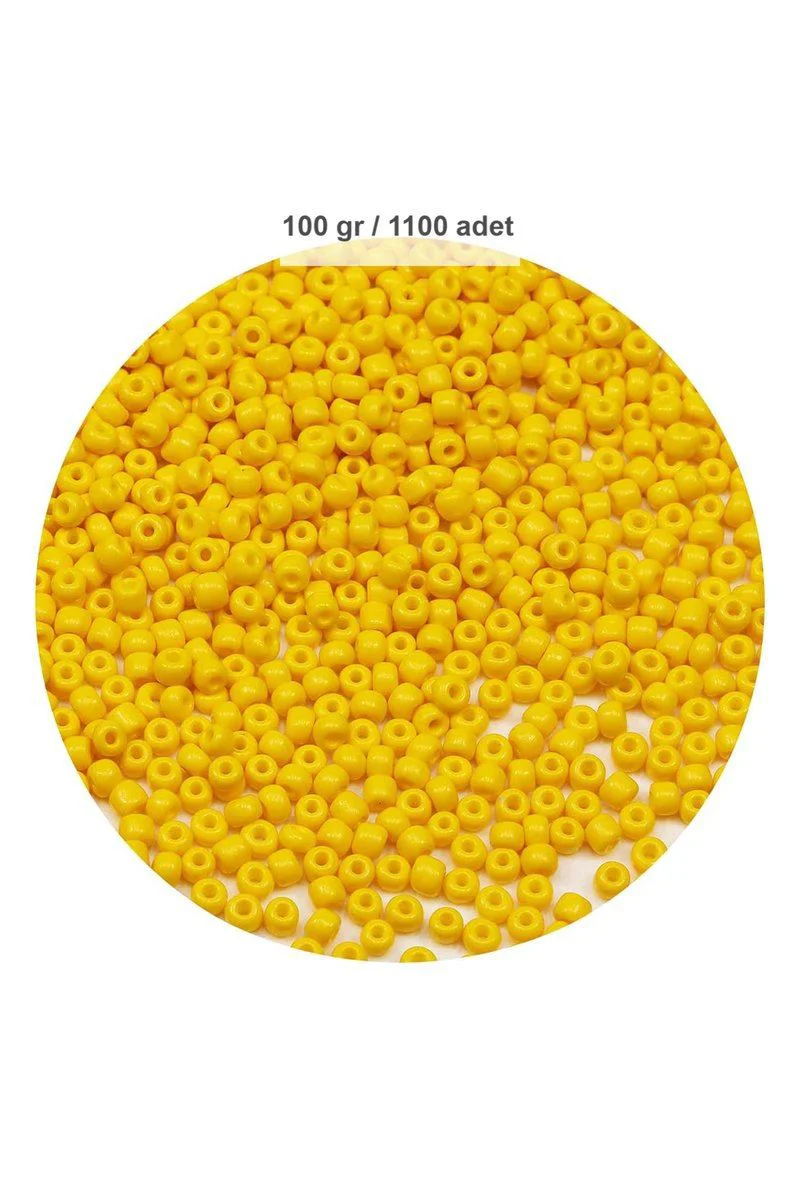 Sarı 4mm Cam Boncuk (100g / ~1100 Adet) – Oya, Yazma, Bileklik ve Kolye Yapımı İçin 6/0 Tohum Boncuk Fiyatı, Yorumları ve Özellikleri