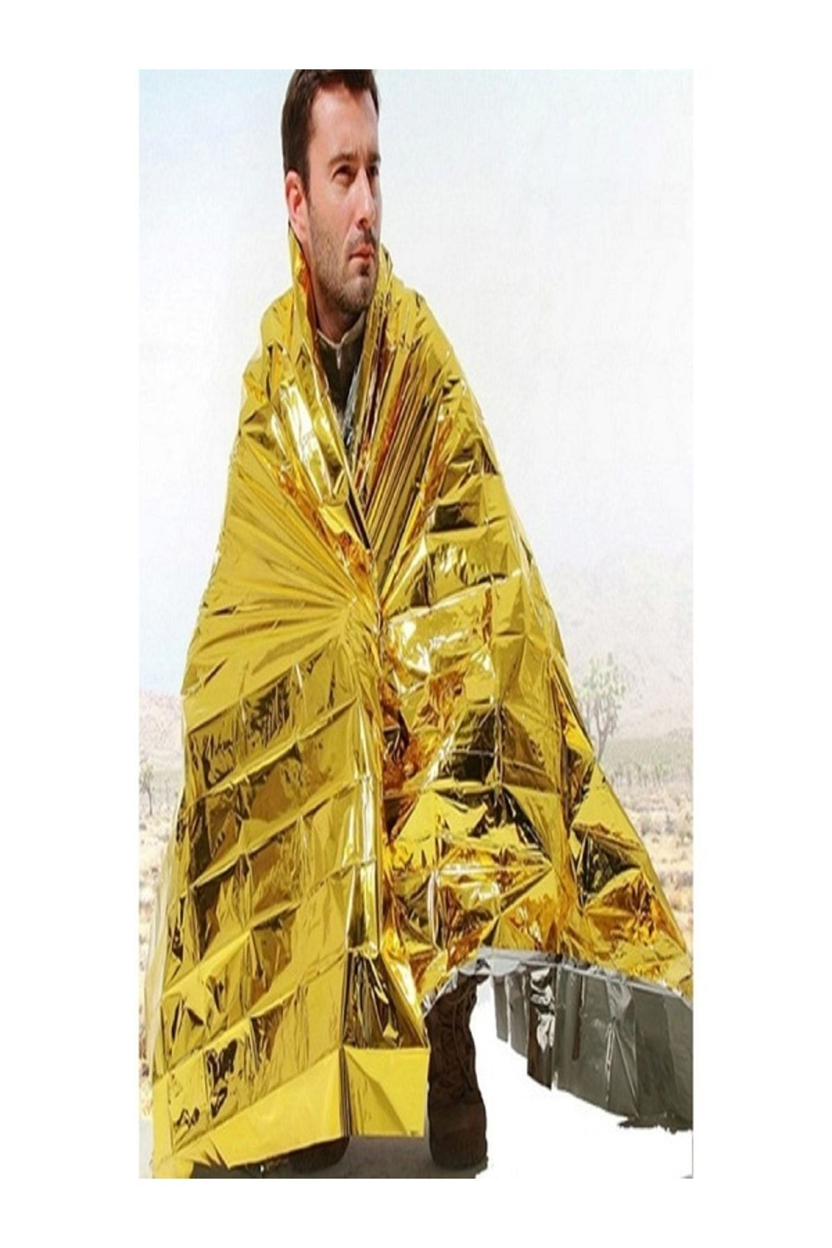 Sarı 5 Adet Acil Durum Ilk Yardım Battaniyesi Deprem Yanık Termal