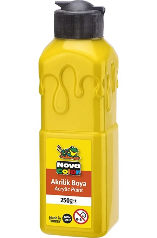Sarı Akrilik Boya 250 gr 1 Adet Su Bazlı Akrilik Boyası Hobi Sana