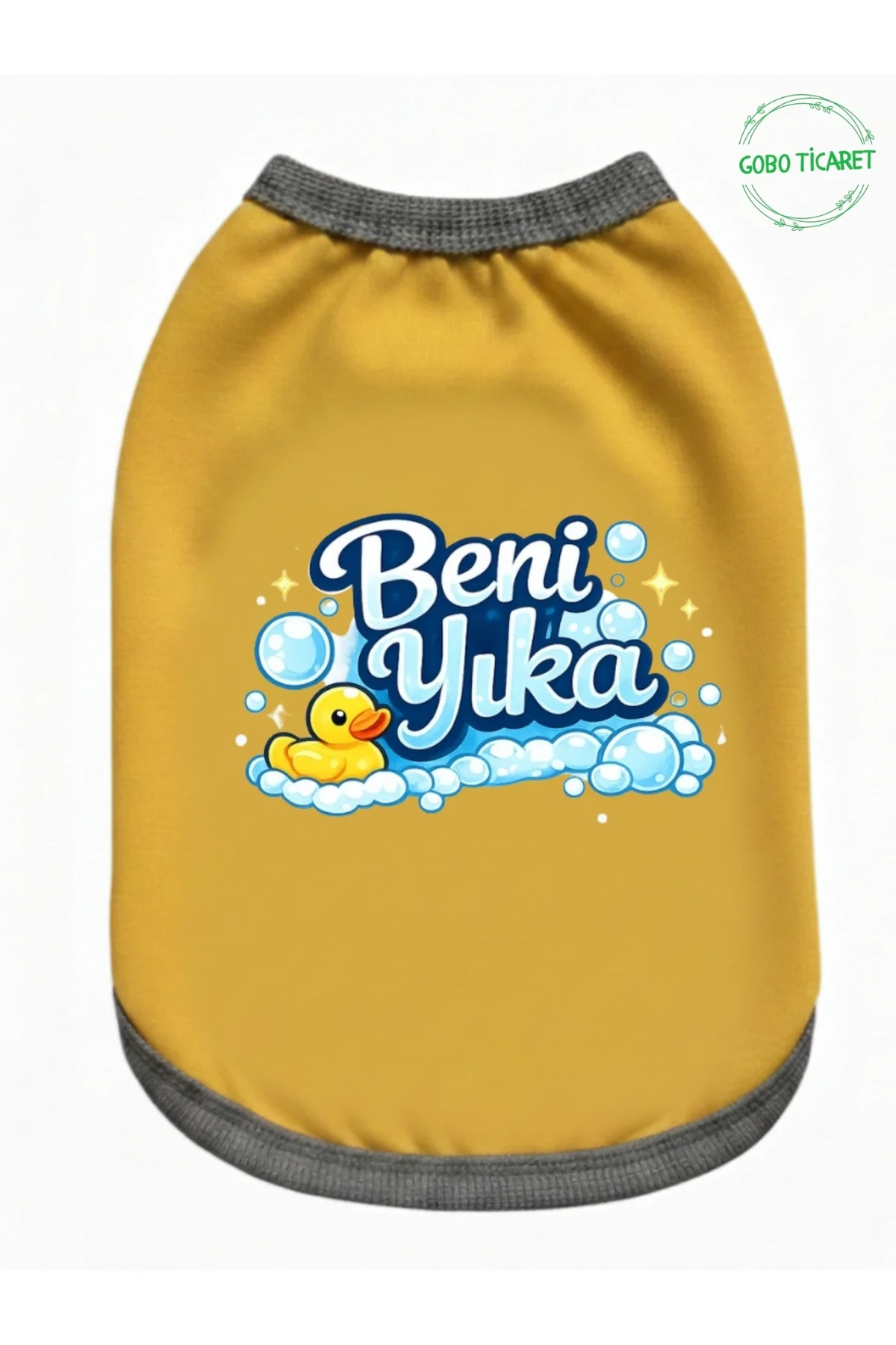 Sarı Beni Yıka Baskılı Kedi ve Köpek Kıyafeti–Evcil Hayvan Tişört