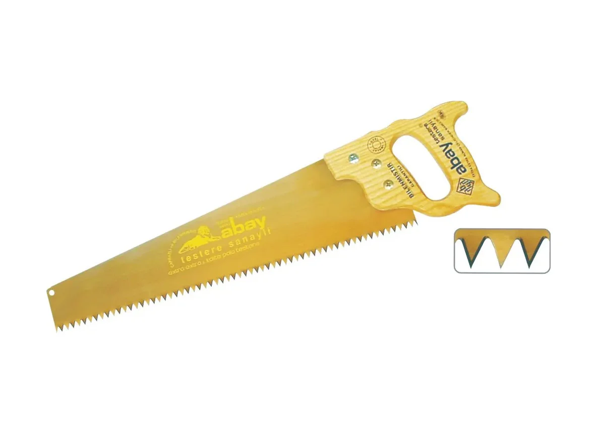 Sarı Çelik Pala Testere 50 Cm - Ahşap Sap