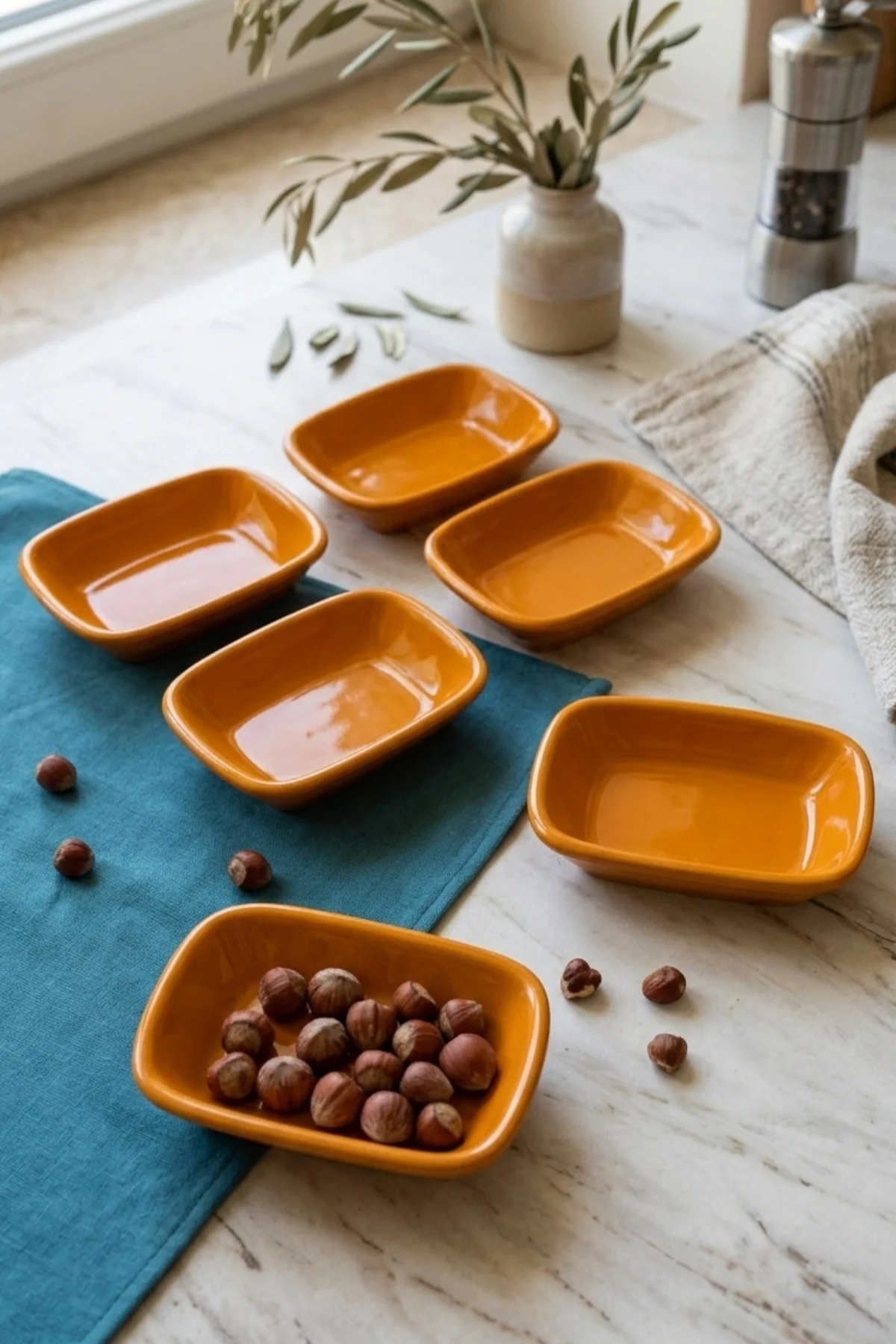 Sarı Dikdörtgen Meze Çerezlik / Kayık 13 Cm 6 Adet