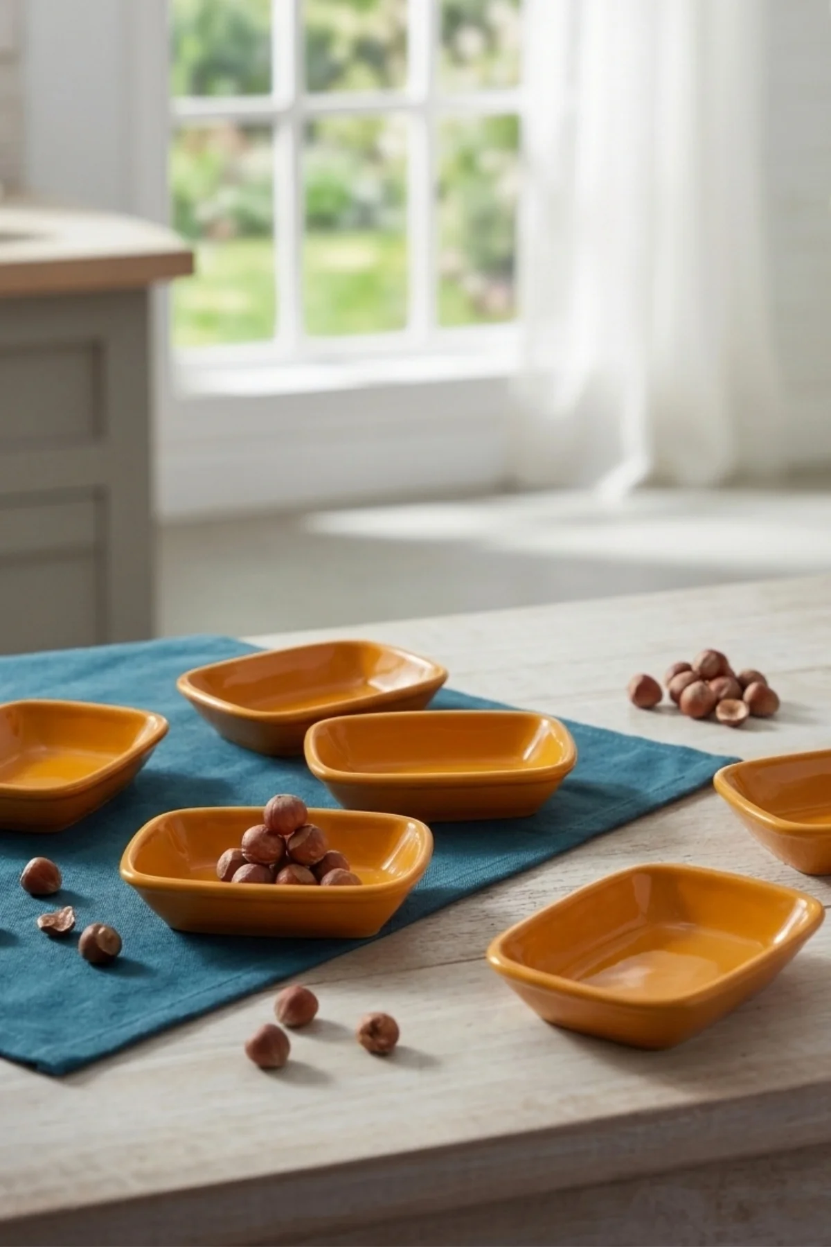 Sarı Dikdörtgen Meze Çerezlik / Kayık 13 Cm 6 Adet