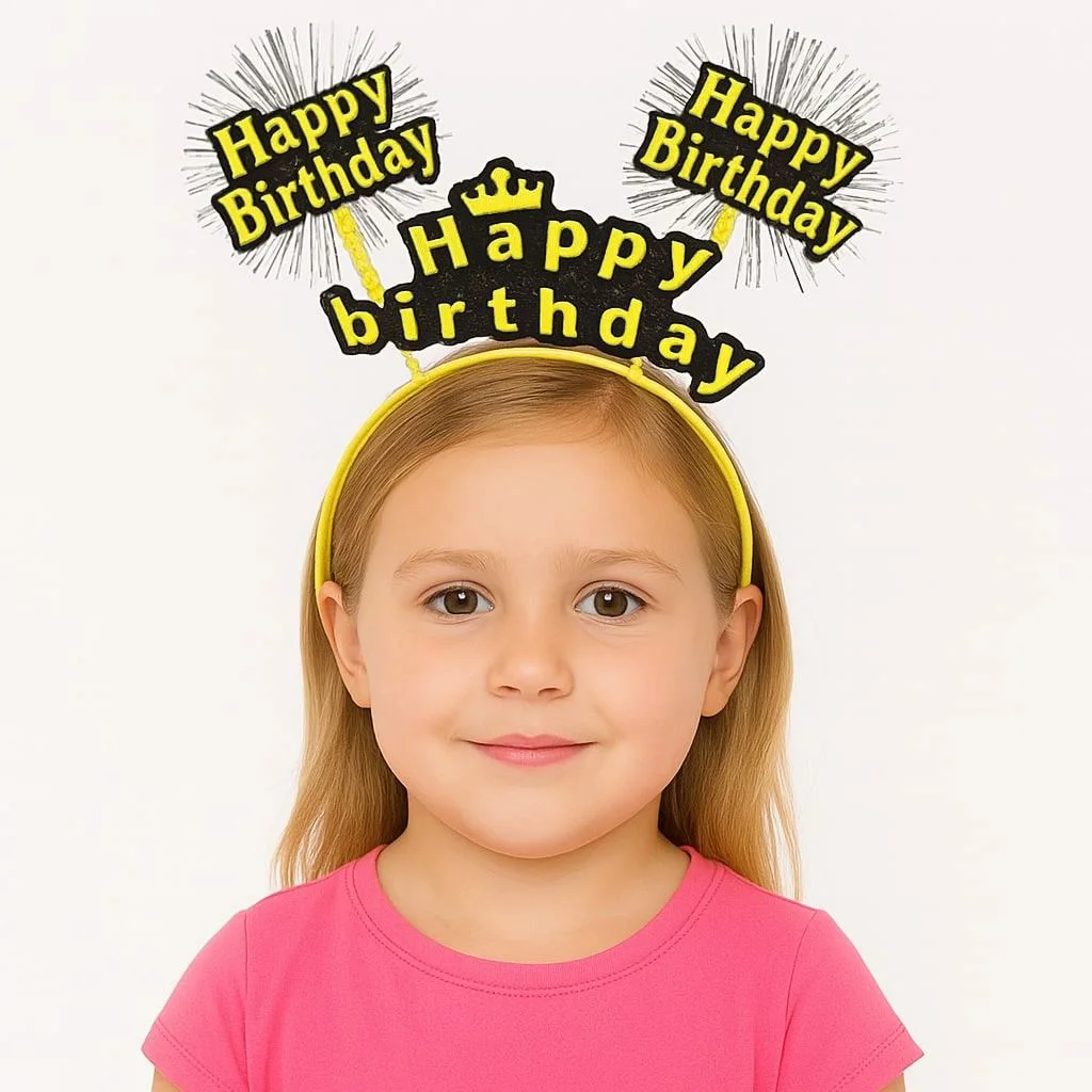 Sarı Doğum Günü Taçı – Işıltılı Happy Birthday Parti Tacı Fiyatı, Yorumları ve Özellikleri