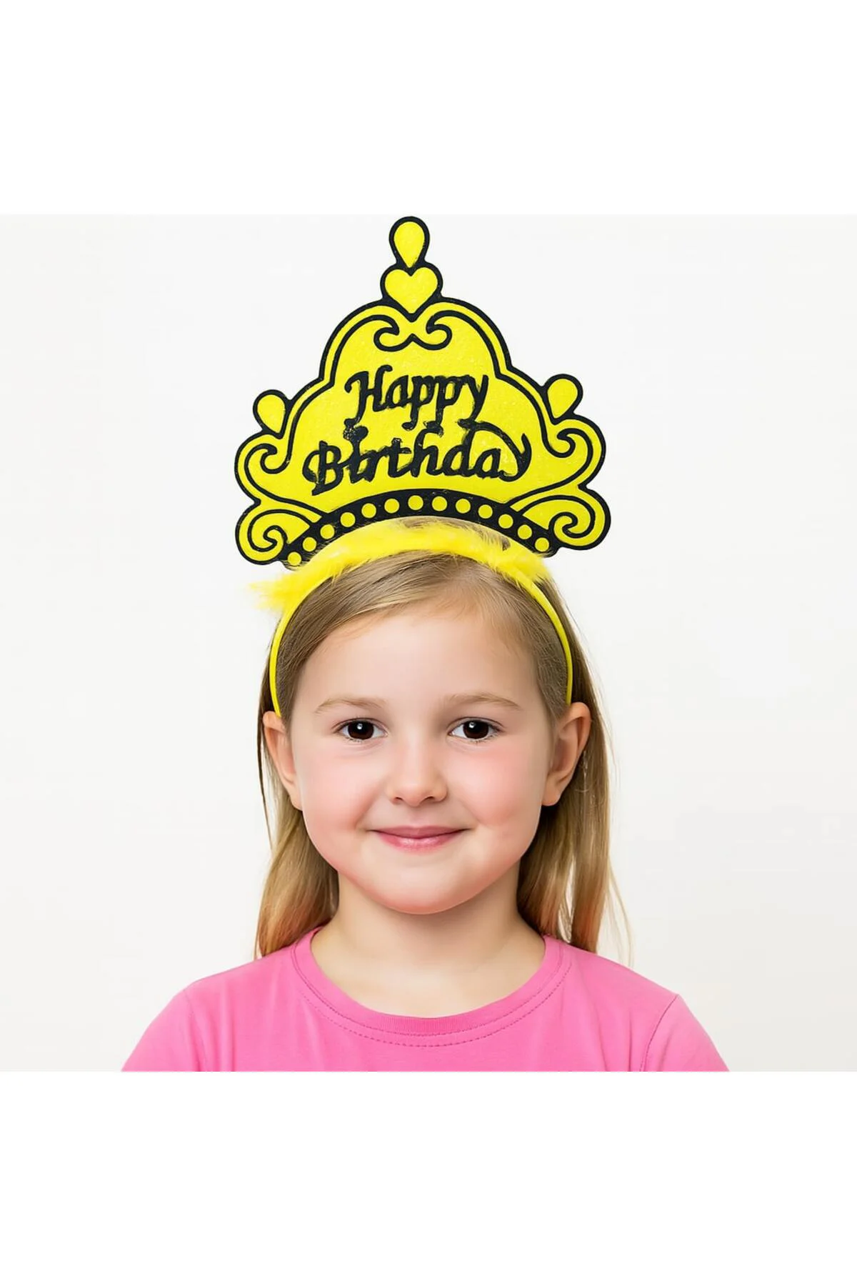 Sarı Happy Birthday Doğum Günü Prenses Tacı Sarı Happy Birthday Doğum Günü Prenses Tacı