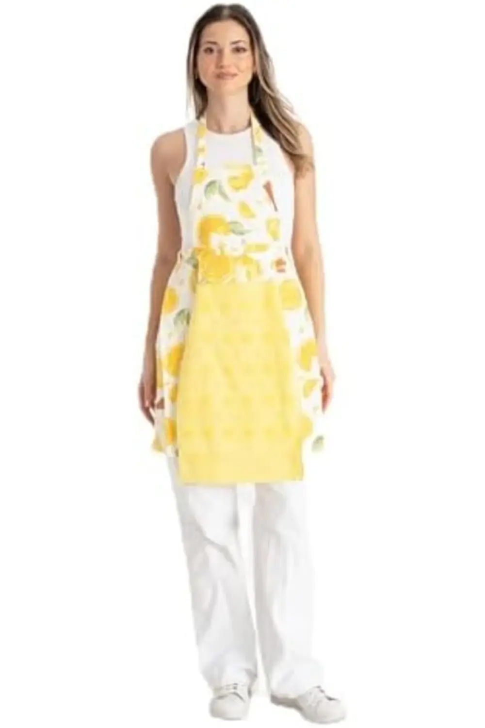 Sarı Havlulu Su Geçirmez Mutfak Önlüğü, Yetişkinler için Önlük, E