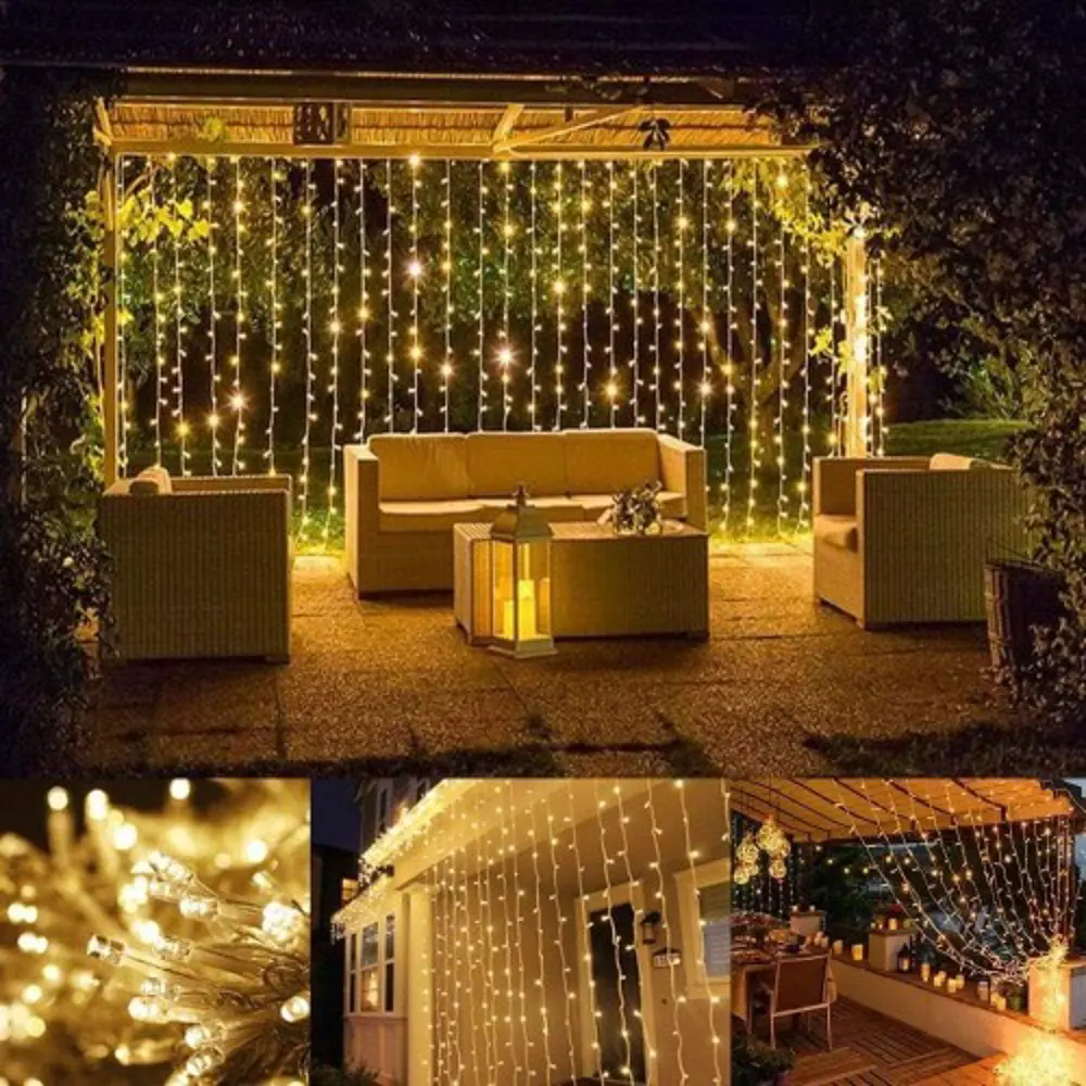 Sarı Işık Perde LED 2x2 Metre