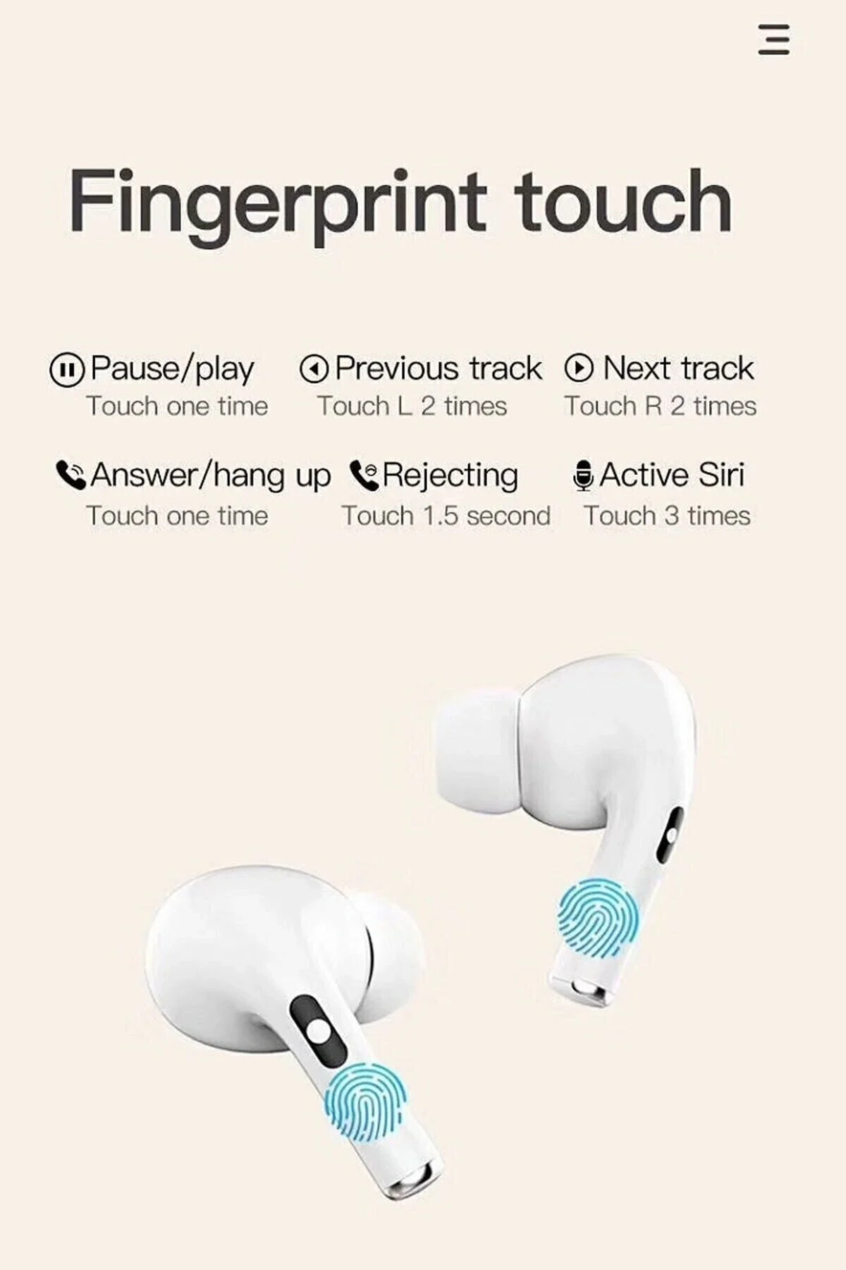 Sarı Kablosuz Kulaklık - Bluetooth 5.0 Teknolojili ve Dokunmatik Kontrol Özellikli
