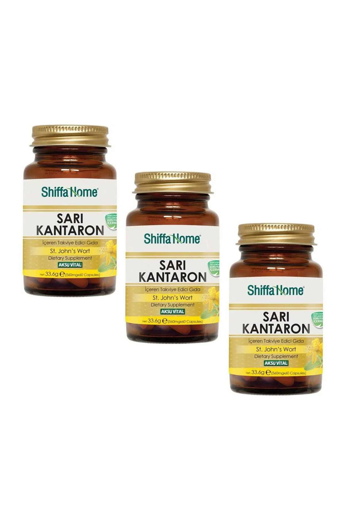 Sarı Kantaron (JOHN'S WORT) 560mg 60 Kapsül X 3 Adet