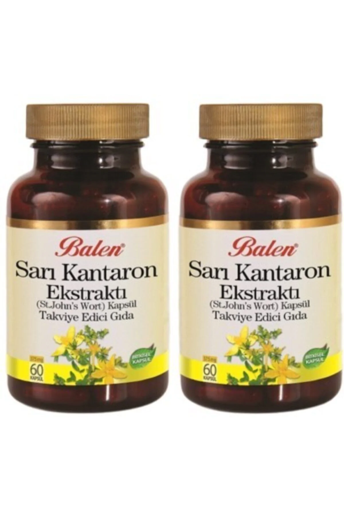 Sarı Kantaron Kapsülü 60 X 375 Mg X 2 Kutu St. Johns Wort Kantoron 2 Kutu
