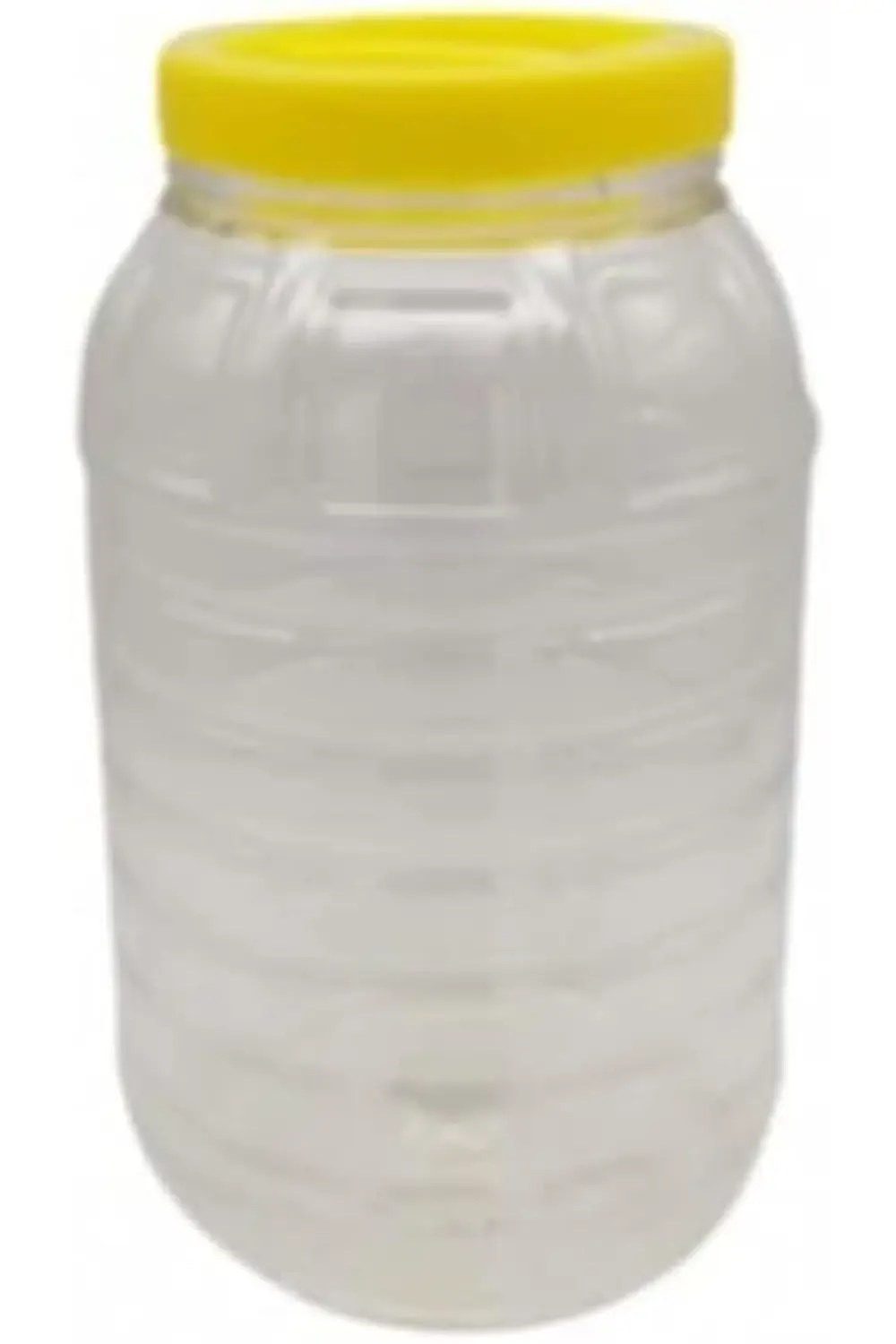 - Sarı kapaklı Şeffaf Gövde Turşu Bidonu 5 Lİtre 395519