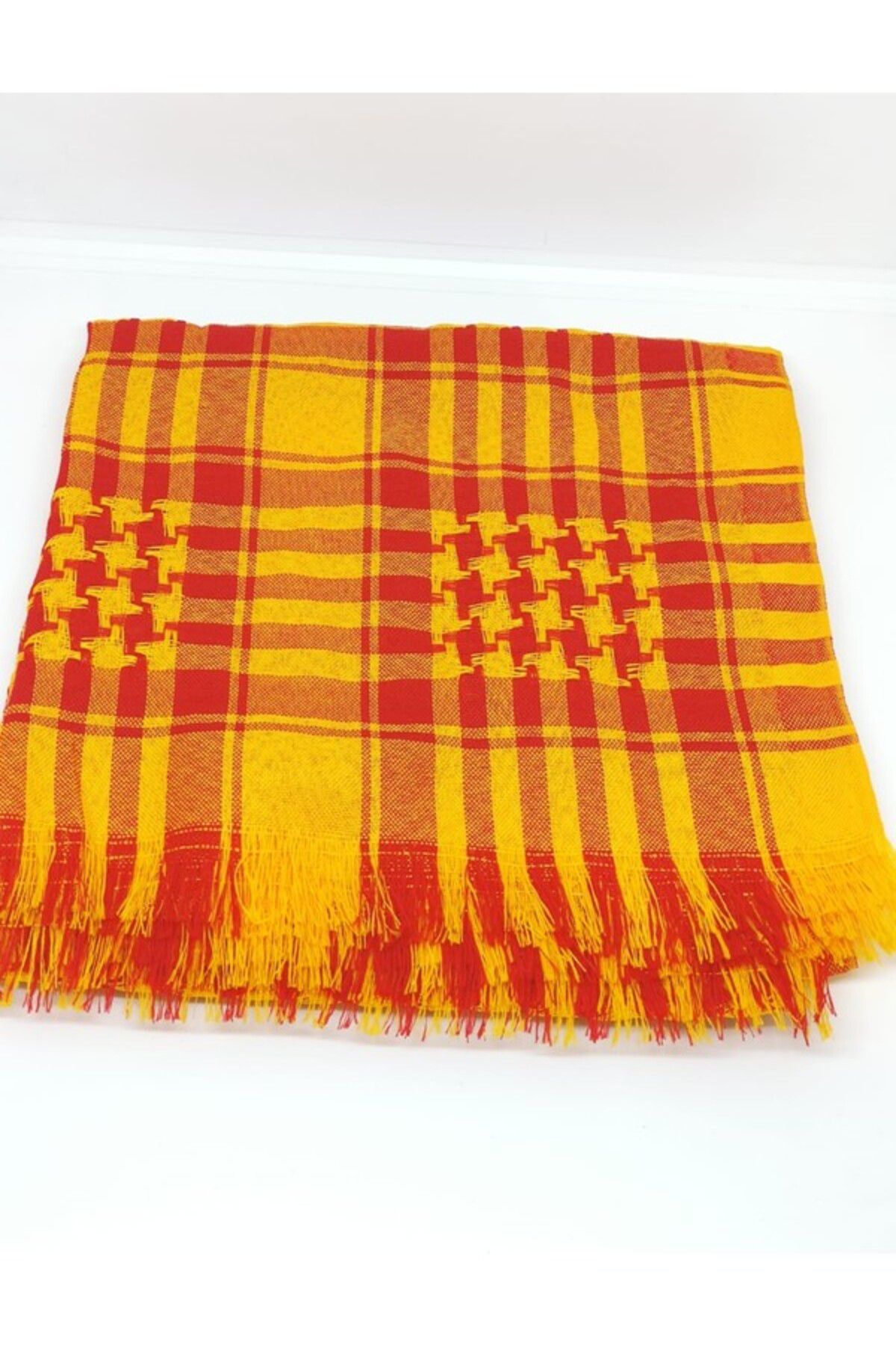 Sarı Kırmızı  Puşi 100 *100 cm (Puşi)