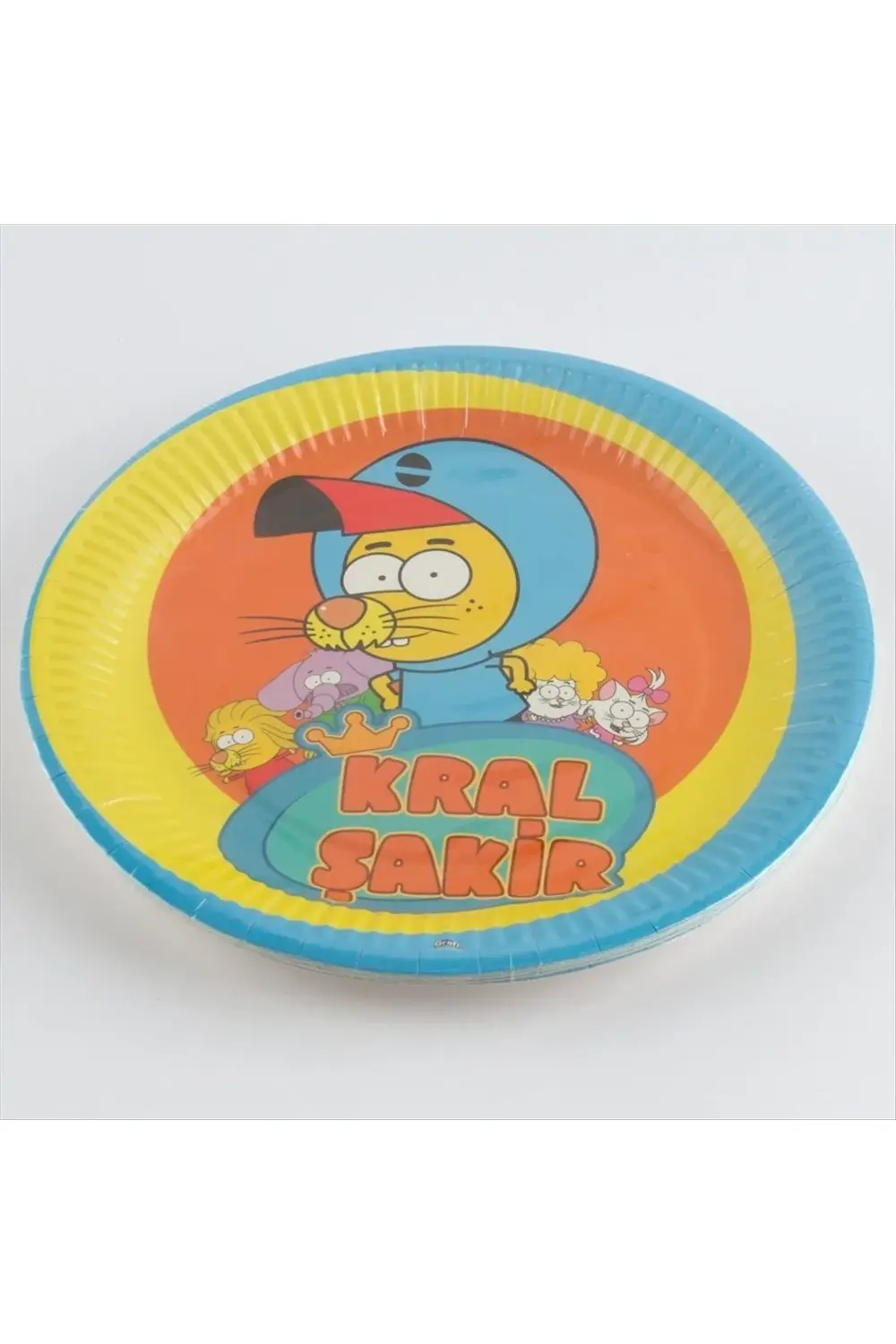 Sarı Kral Şakir Karton Tabak 8'li